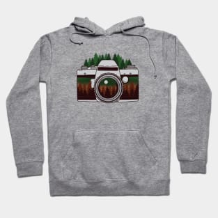 Vintage Forest Camera Illustration Hoodie